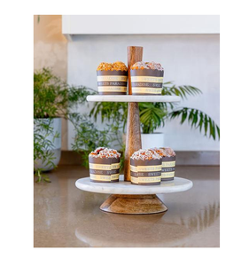 Support à gâteau rond en bois et marbre, décoration pour fêtes de Noël, outils et gadgets de décoration pour gâteaux, support à gâteau en bois et marbre - Product Image 4