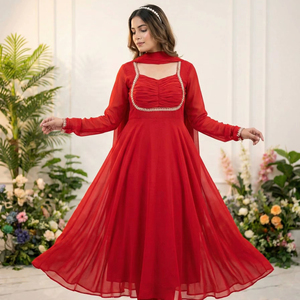 Premium Indian Party Wear Gown Set with Heavy <b>Sequin</b> Work | Elegant Long Gown with Dupatta & <b>Pant</b> for Women Export Collection - Product Image 1