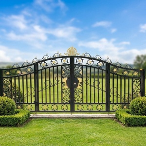 Puerta Doble de Hierro Forjado con Recubrimiento en Polvo KHP, Diseño Resistente al Óxido, Alta Durabilidad, Fácil Montaje, Estilo Minimalista, Apertura Abatible - Product Image 6