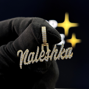 Collar Personalizado con Nombre, Estilo Hip Hop, Chapado en Rodio, Plata de Ley 925, con Incrustaciones de Moissanita VVS, para Hombre y Mujer - Product Image 5