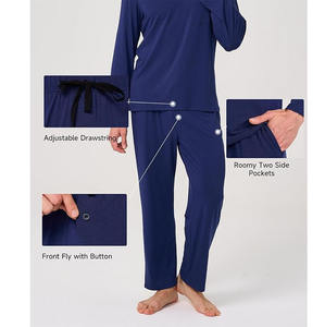 Conjunto Deportivo de 2 Piezas para Hombre, Estilo Vintage, Transpirable, Corte Regular, Manga Larga, Color Sólido, Top y Pantalones, Traje Casual de Invierno - Product Image 1