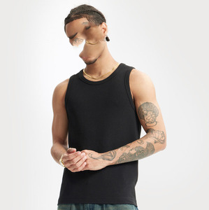 Mens Ribbed Gym Tank <b>Top</b> <b>Tight</b> <b>Fitting</b> Sleeveless Vest 95% Cotton 5% Spandex Muscle Shirt Custom Logo Fitness Workout Tank <b>Top</b> - Product Image 5