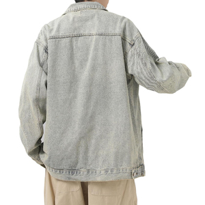 Veste d'hiver, meilleur fabricant de vestes en jean pour hommes, couleur unie, service OEM personnalisé, dernier style, veste en jean unie teinte pour hommes - Product Image 2