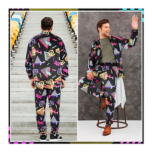 Conjunto Deportivo Unisex con Cintas Laterales, Cortavientos, Estilo Urbano, Informal, de Manga Larga, Estilo Años 90, para Invierno - Product Image 2
