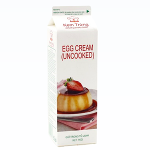 Service de Marque Blanche Emballage Individuel HALAL OEM/ODM Crème Non Laitière Vanille Crème d'Œufs Non Cuite 1KG Pour Usage en Boulangerie - Product Image 1