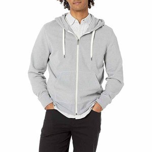 Sudadera con capucha y cremallera completa de forro polar técnico de alta calidad, lisa, de peso pesado, al por mayor, con logotipo personalizado para hombre - Product Image 3