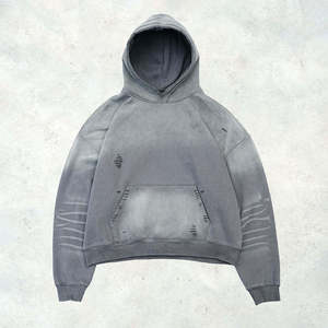 Sweats à capuche streetwear pour hommes en gros, molleton épais 500 g/m², fabricant de marques privées avec graphiques personnalisés pour les marques américaines - Product Image 1