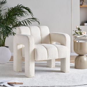 31.10\" Wide Boucle <b>Upholstered</b> Accent <b>Chair</b> for Living Room - Product Image 1
