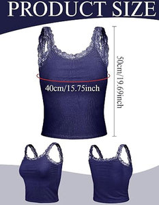Camisola de Tirantes de Satén Transpirable de Diseño Superior para Mujer, Camiseta Interior Acanalada Informal - Product Image 1