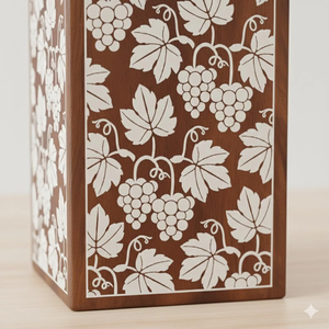 Urna Funeraria de Madera Maciza para Cremación, con Elegante Tallado Floral, para Cenizas de Adultos, Venta al Por Mayor - Product Image 4