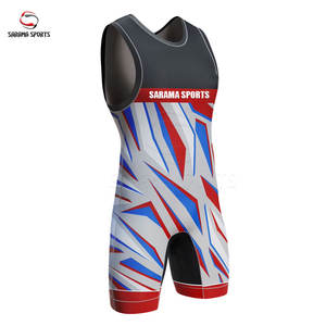 Nouveaux justaucorps de lutte personnalisés de haute qualité avec sublimation numérique de drapeaux internationaux en Spandex/Polyester pour jeunes/adultes, femmes et hommes - Product Image 2