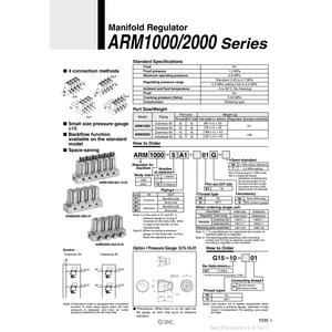 SMC Pneumatics Control de presión del regulador del colector de - Product Image 1