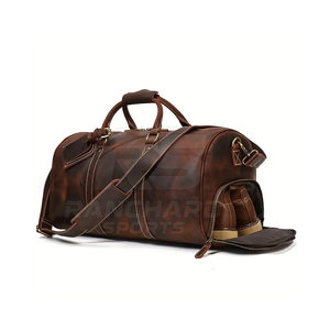 Fashion Leather Travel Duffle Bag Gym Sports <b>Luggage</b> Carry Bag Lightweight Strong Build Leather Duffle Bags - Product Image 2