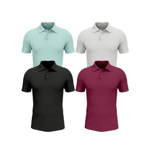 Custom Design Your Own Brand Embroidered Anti-Wrinkle Knitted Moisture Wicking Formal Short Sleeve Men's Cotton Polyester Shirts - Product Image 3