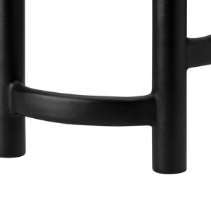 Candelabro de Metal con Recubrimiento de Polvo Negro con Columnas Tubulares Interconectadas y Líneas Arquitectónicas Elegantes para Decoración del Hogar - Product Image 6