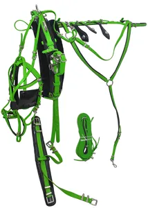 BIOTHENE/<b>LEATHER</b> HORSE <b>HARNESS</b> SET Hybrid Driving <b>Harness</b> with Combination Material for Comfort and Durability - Product Image 3