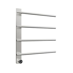 Moderno Portasciugamani in Acciaio 20,5 X 24,2 X 3,2 Pollici con Mensola Riscaldante e Funzione Pieghevole; Finitura Superficiale Spazzolata - Product Image 3