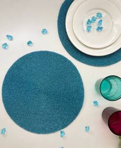 Luxury Handmade bead placemat, living room table decoration, bead and <b>sequin</b> tablemat - Product Image 4