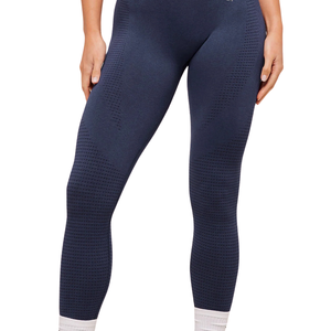 Womens Seamless High Waist Textured Gym Leggings Blue <b>Stretch</b> Fitness Yoga Running Workout Activewear Breathable Fit - Product Image 6