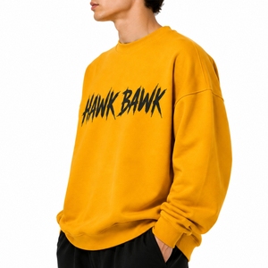 เสื้อสเวตเชิ้ตคอกลมผู้ชาย พรีเมียม นุ่ม อุ่น สไตล์สตรีทแวร์ สวมใส่สบาย ทนทาน ผ้าฝ้าย 100% บุขนด้านใน ระบายอากาศได้ดี แห้งเร็ว - Product Image 3