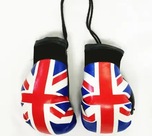 Llaveros Promocionales con Mini Guantes de Boxeo y Bandera, Logotipo Personalizado Impreso, Mini Colgante para Auto - Product Image 1