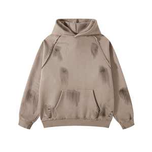 Hoodie unisexe en molleton délavé 300g, 100% coton, coupe oversize, respirant, avec poches, logo personnalisé, idéal pour l'hiver et les activités de plein air - Product Image 1