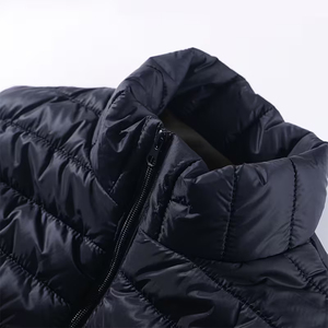 Montane Cotton <b>Gilet</b> <b>Navy</b> <b>Blue</b> Color Stand Collar Outerwear Quilted Packable Vest Warm Adult Unisex - Product Image 3