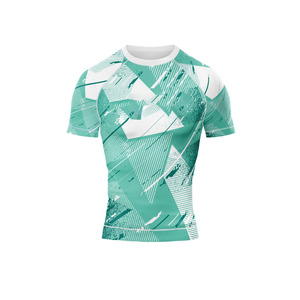 Camiseta de Compresión Unisex de Manga Corta, Spandex/Poliéster, Protección UV, Secado Rápido, Transpirable, Corte Ajustado - Product Image 4