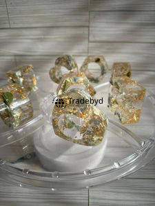 แหวนรัดผ้าเช็ดปากงานแต่งงานสุดหรู ทำด้วยเรซิ่น งานแฮนด์เมด คลาสสิก ตกแต่งโต๊ะอาหาร ทนทาน เป็นมิตรกับสิ่งแวดล้อม โดย Tradebyd - Product Image 3