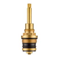 Robinet de contrôle d'eau de haute qualité en laiton naturel avec cartouche à axe dissimulé et technologie de disque céramique, étanche, raccord PUSHPAK