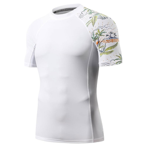 Camiseta de manga corta para hombre, personalizada, de alta calidad, con estampado digital, transpirable, ecológica, de secado rápido, para natación y fitness. - Product Image 4