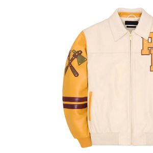 Vestes Avirex pour hommes en cuir de vachette véritable 100% sur mesure, pour l'hiver, fabricant OEM, broderie, streetwear - Product Image 4