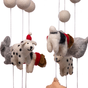Móvil de Cuna para Bebé Hecho a Mano con Fieltro de Aguja, Juguete Colgante Ecológico de Fieltro de Lana con Animales y Estrellas para Decoración de Techo de Cuarto de Bebé y Recién Nacidos - Product Image 3