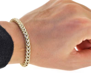 Bracelet tennis en moissanite, motif chevron, serti de pierres, forme en V, bijoux de luxe hip-hop pour hommes et femmes - Product Image 5
