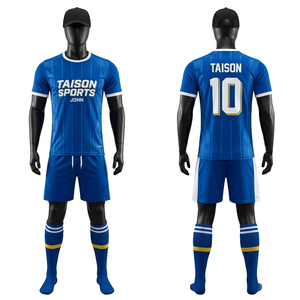 Premium 180 GSM Polyester Soccer Uniform Black Geometric Texture Breathable Custom Sublimation Kit - Product Image 5