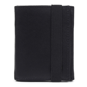 Cartera Minimalista de Cuero Genuino WRIZA con Protección RFID para Hombre, Triple Pliegue, Delgada, Negra, con Ranuras para Tarjetas, Bolsillo para Monedas, de Poliéster, para Uso Diario - Product Image 1