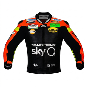 Andrea Iannone MotoCP <b>Racing</b> <b>Jacket</b> Custom Motorsport Vintage Style Cowhide Kangaroo Leather <b>Jacket</b>/Chaqueta - Product Image 1