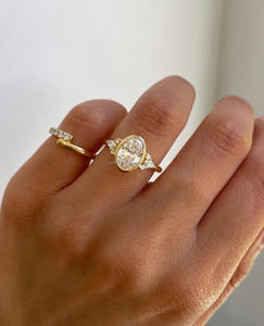 ผู้จัดจำหน่ายเครื่องประดับชั้นดีของขวัญสุดหรูสำหรับผู้หญิง cvddiamond ทองแข็ง10K VVS-VS กะรัตวงแหวนเพชรสำหรับปลูกในห้องปฏิบัติการที่ดีที่สุด - Product Image 1