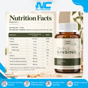 Compléments alimentaires à base de plantes de haute qualité très demandés et les plus vendus - Comprimés de triple ginseng en 30 / 60 / 90 / 120 comprimés - Product Image 4