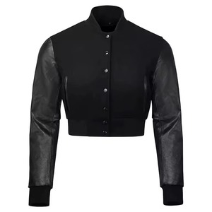 Premium Women's Baseball Varsity Leather Jacket Embroidered Letterman Design OEM ODM Factory Sample Service Available - Product Image 4