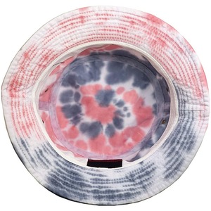 Unisex Tie Dye Bucket <b>Hat</b> Red Blue <b>White</b> Pattern Casual Spring Summer Beach Wear Canvas Style - Product Image 3