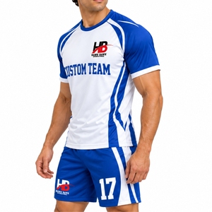 Conjunto de Uniforme de Fútbol Personalizado para Hombre, Conjunto de Camiseta de Fútbol Sublimada de Manga Corta, Transpirable, que Absorbe la Humedad, para Todas las Temporadas - Product Image 3