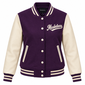 Chaqueta Varsity Corta para Mujer con Logotipo Personalizado y Bordado de Alta Calidad, Tendencia 2026, Precio al por Mayor - Product Image 4