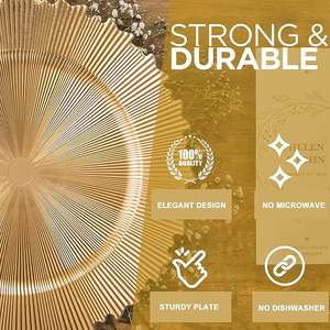 Assiette de Présentation Moderne en Acier Inoxydable pour Table de Dîner Vintage avec Décoration Centrale Élégante et Intemporelle, Écologique - Product Image 5