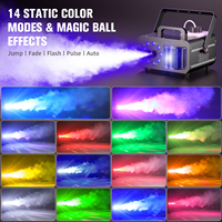 Machine à fumée à effet boule magique RGB 9 LED 1200W pour scène, mariage, fête, discothèque, spectacle