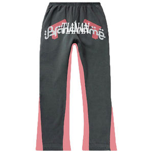 Ensemble de survêtement streetwear d'hiver pour homme, coupe ample, style vintage, 100 % coton, séchage rapide, avec logo personnalisé et pantalon évasé - Product Image 4