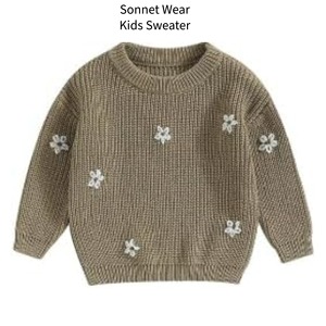 Pull en tricot 100% coton unisexe pour enfants, hauts mignons - Product Image 4