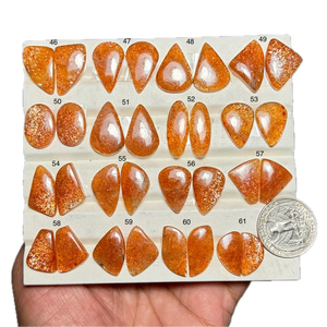 Piedra del Sol de Alta Calidad, Par a Juego para Joyería de Pendientes, Gema de Piedra del Sol Suelta, Proveedor y Fabricante para Joyeros y Metalúrgicos - Product Image 3