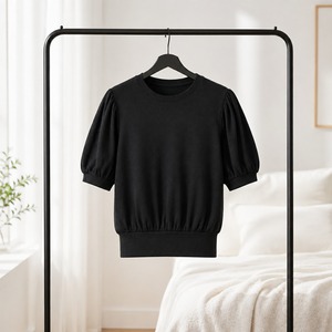 Top de manga tres cuartos, top negro para yoga, top deportivo informal, camiseta femenina para entrenamiento, top ligero para yoga, top informal para yoga - Product Image 6