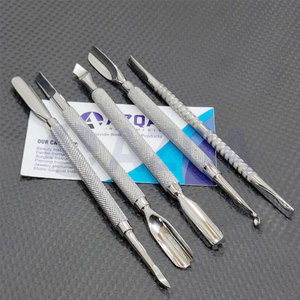 Pousse-cuticules professionnel en acier inoxydable de haute qualité, double extrémité : gouge de 9 mm et éliminateur de pterygius, pour le soin des ongles - Product Image 6